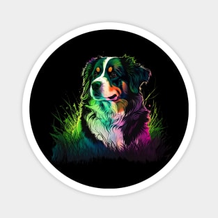 Australian Shepherd Painted Rainbow Magnet